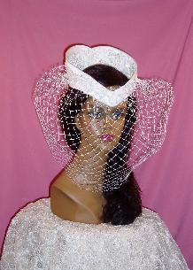 heart shaped bridal headpiece millinery veiling